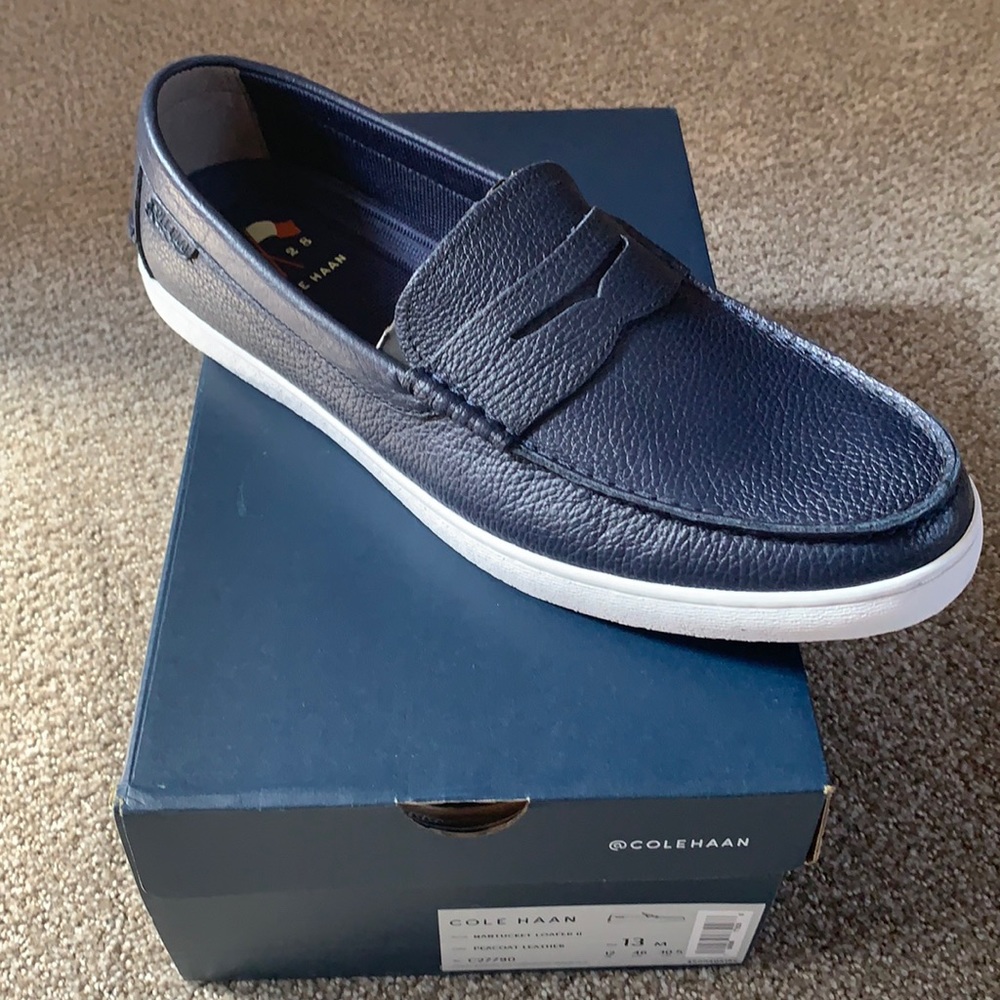 Brand new in box Cole Haan Nantucket Loafer Peacoat Leather size 13